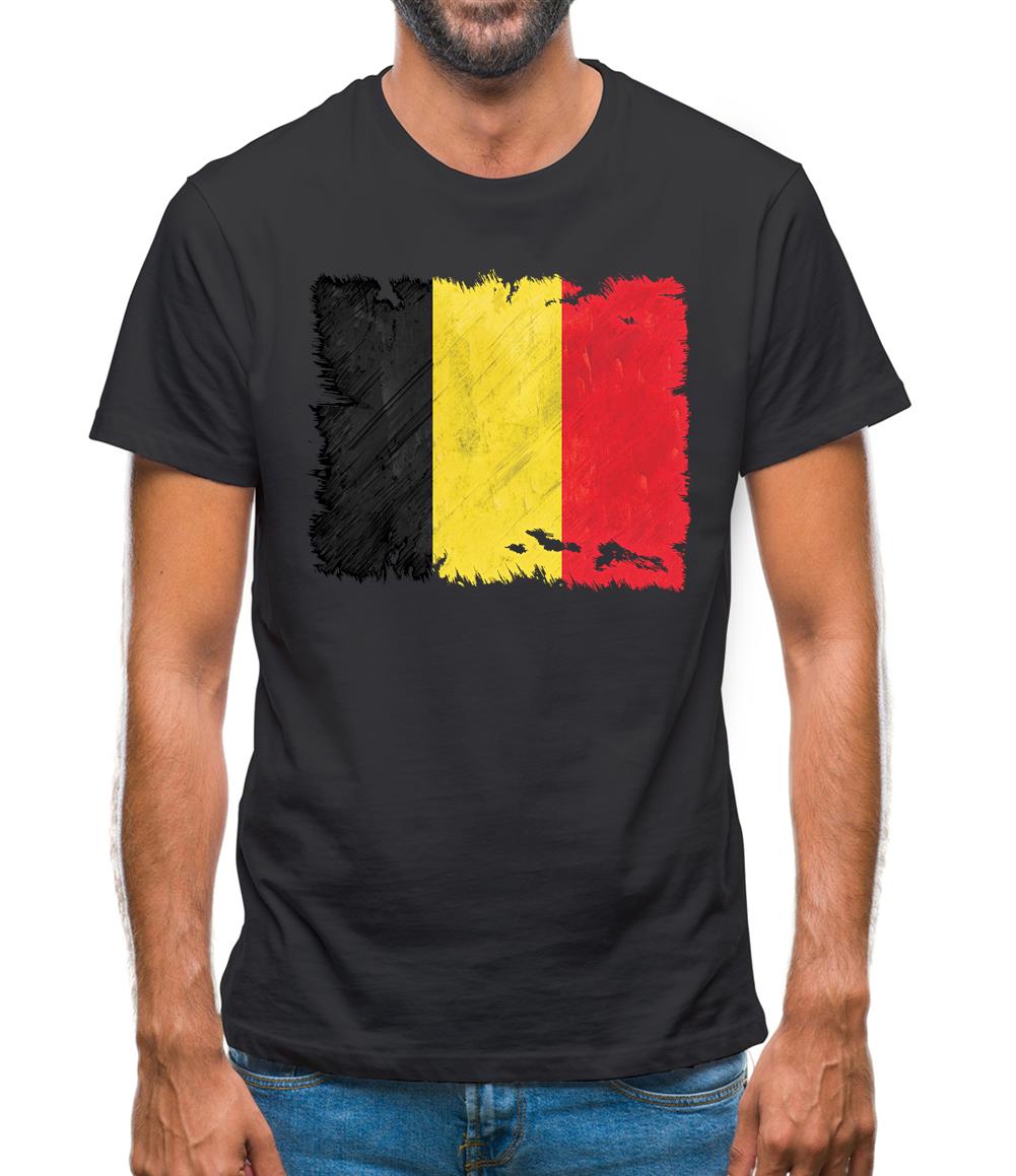 Belgium Grunge Style Flag Mens T-Shirt Belgium Grunge Style Flag Mens T-Shirt