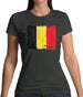 Belgium Grunge Style Flag Womens T-Shirt Belgium Grunge Style Flag Womens T-Shirt