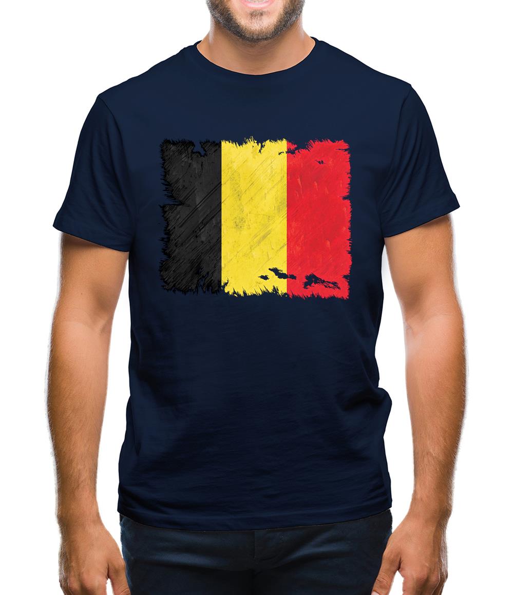 Belgium Grunge Style Flag Mens T-Shirt Belgium Grunge Style Flag Mens T-Shirt