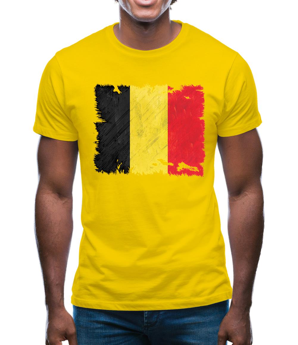 Belgium Grunge Style Flag Mens T-Shirt Belgium Grunge Style Flag Mens T-Shirt