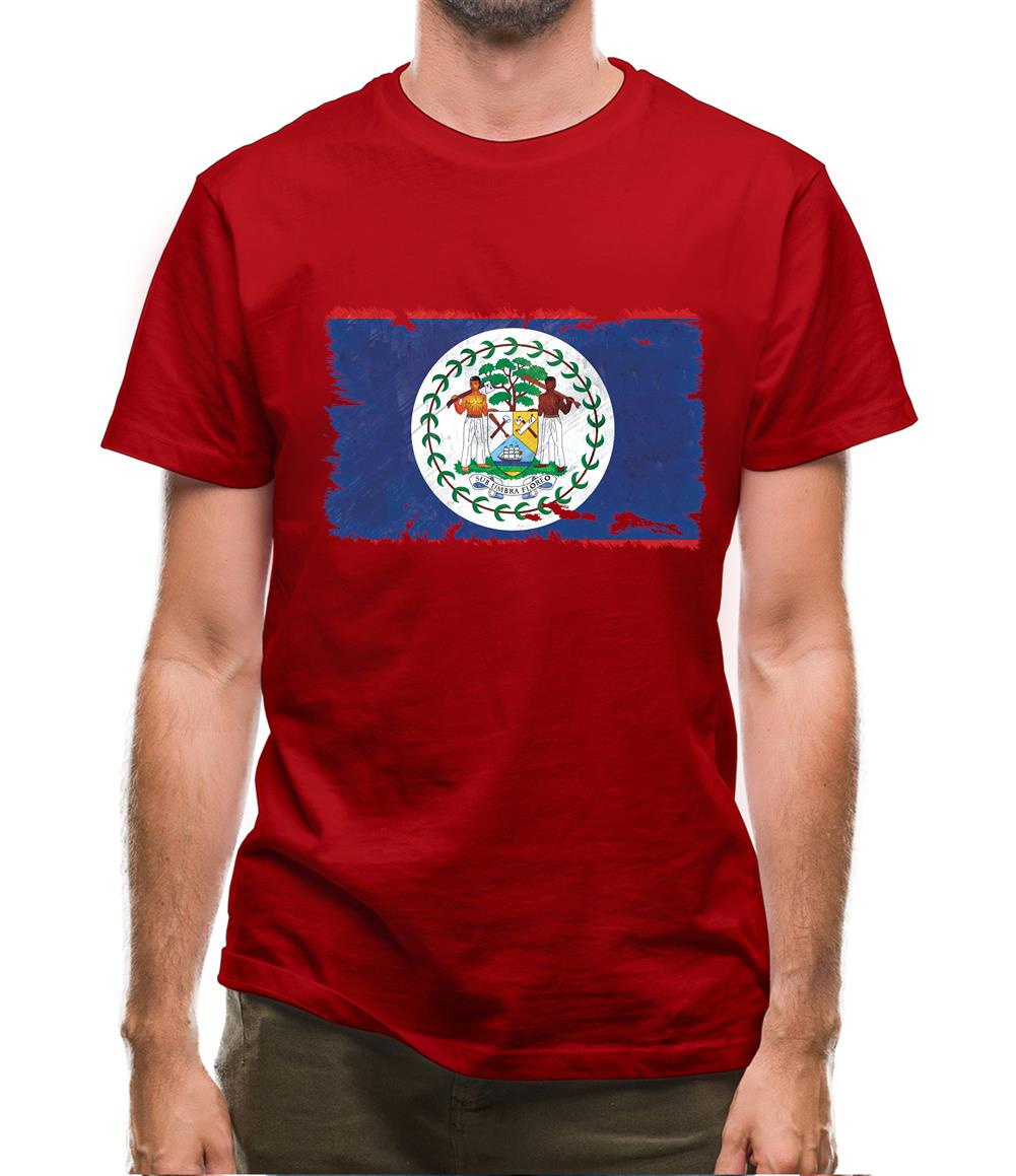 Belize Grunge Style Flag Mens T-Shirt Belize Grunge Style Flag Mens T-Shirt