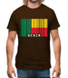 Benin Barcode Style Flag Mens T-Shirt Benin Barcode Style Flag Mens T-Shirt