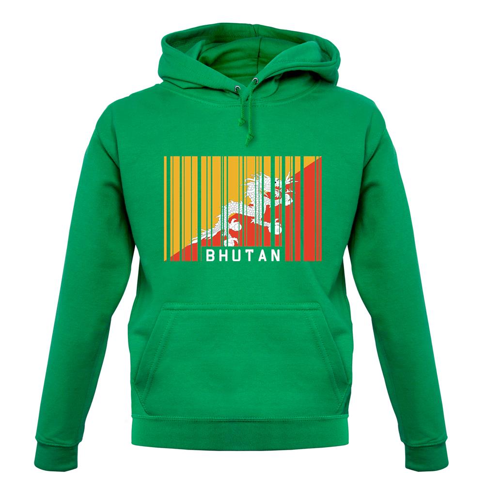 Bhutan Barcode Style Flag unisex hoodie Bhutan Barcode Style Flag unisex hoodie