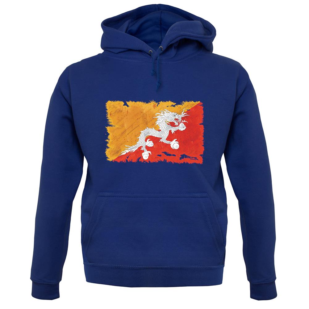 Bhutan Grunge Style Flag unisex hoodie Bhutan Grunge Style Flag unisex hoodie