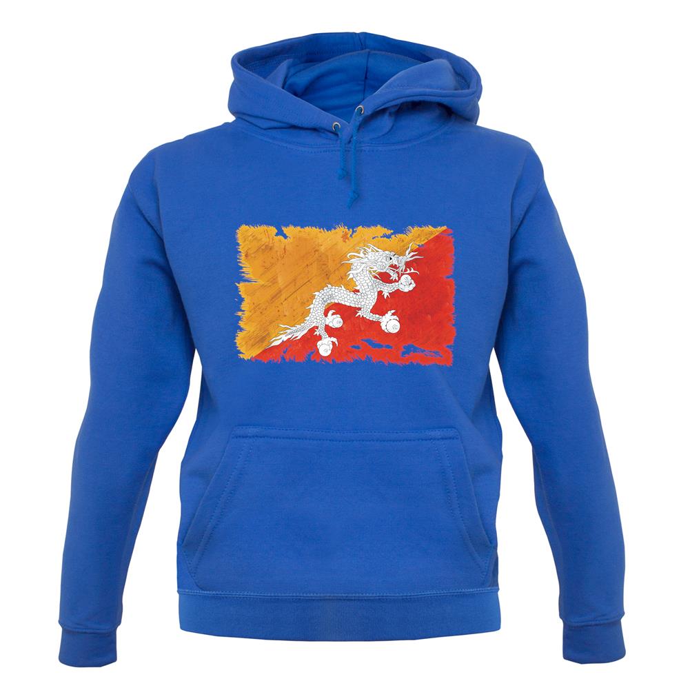 Bhutan Grunge Style Flag unisex hoodie Bhutan Grunge Style Flag unisex hoodie