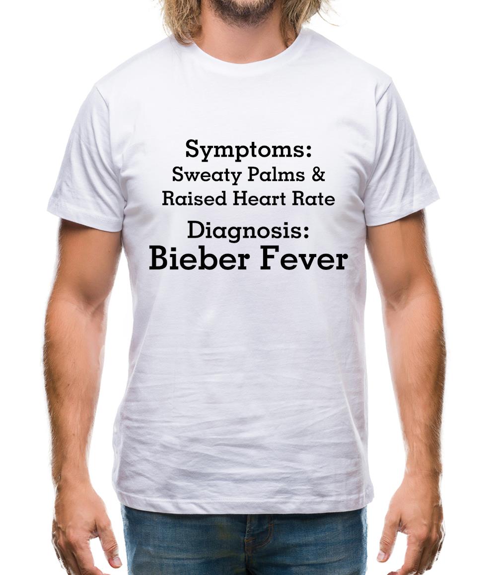 Bieber Fever Symptoms Mens T-Shirt Bieber Fever Symptoms Mens T-Shirt