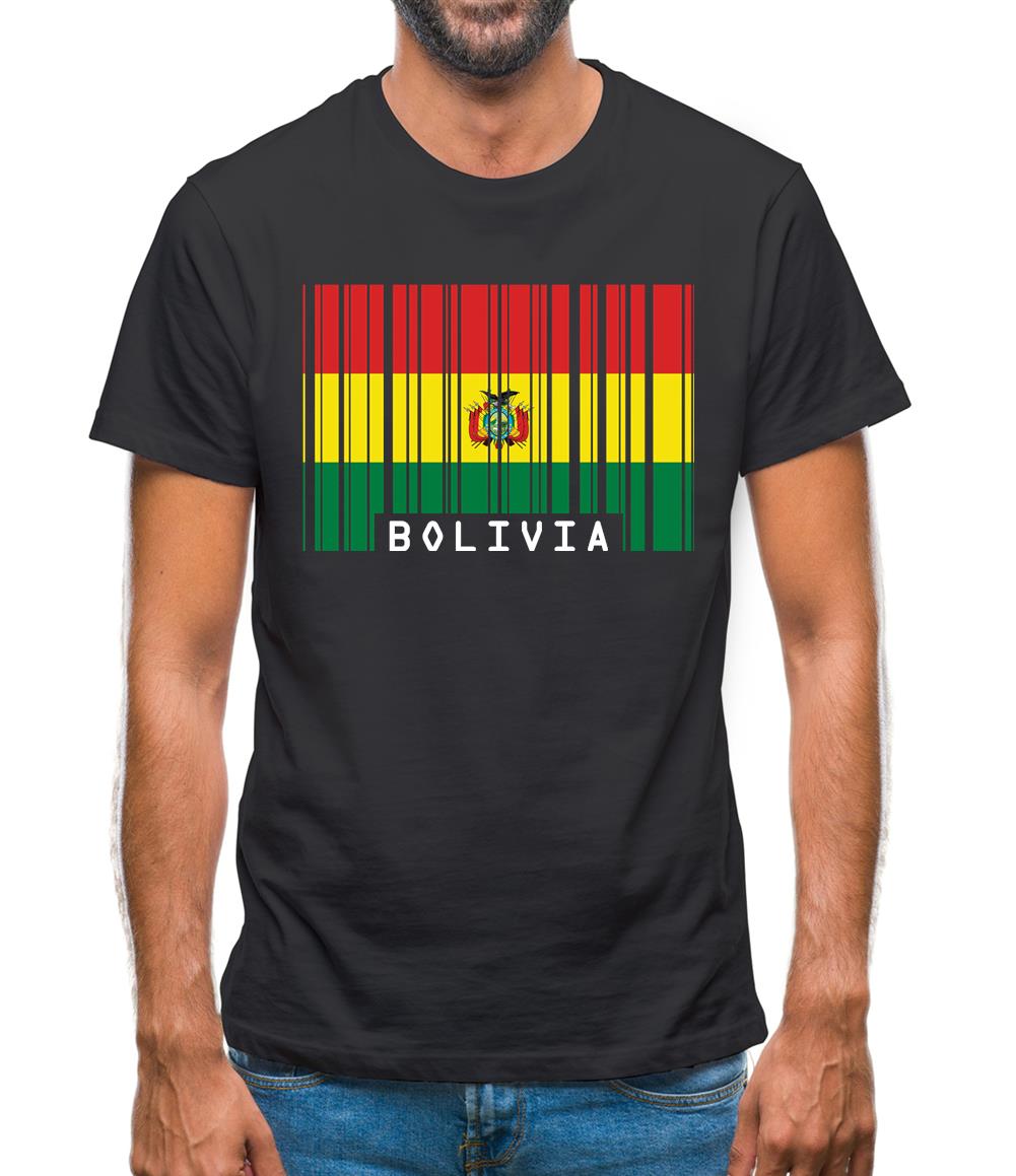 Bolivia Barcode Style Flag Mens T-Shirt Bolivia Barcode Style Flag Mens T-Shirt