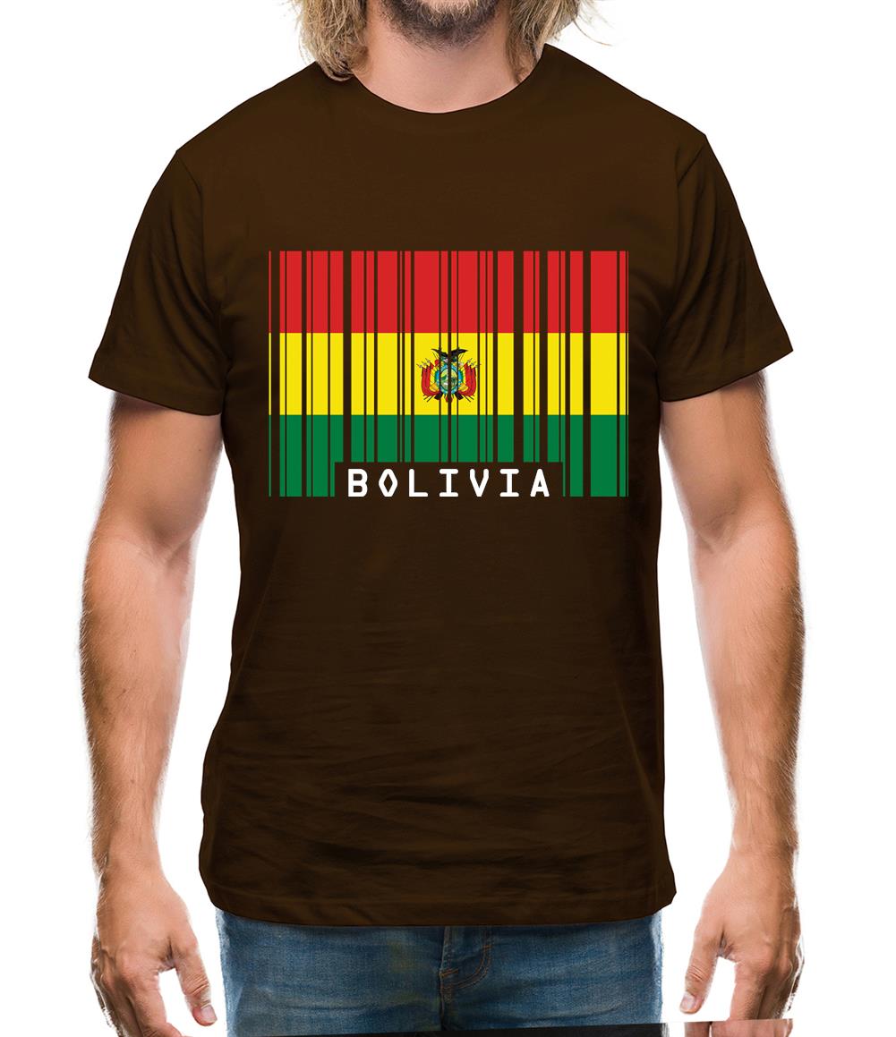 Bolivia Barcode Style Flag Mens T-Shirt Bolivia Barcode Style Flag Mens T-Shirt