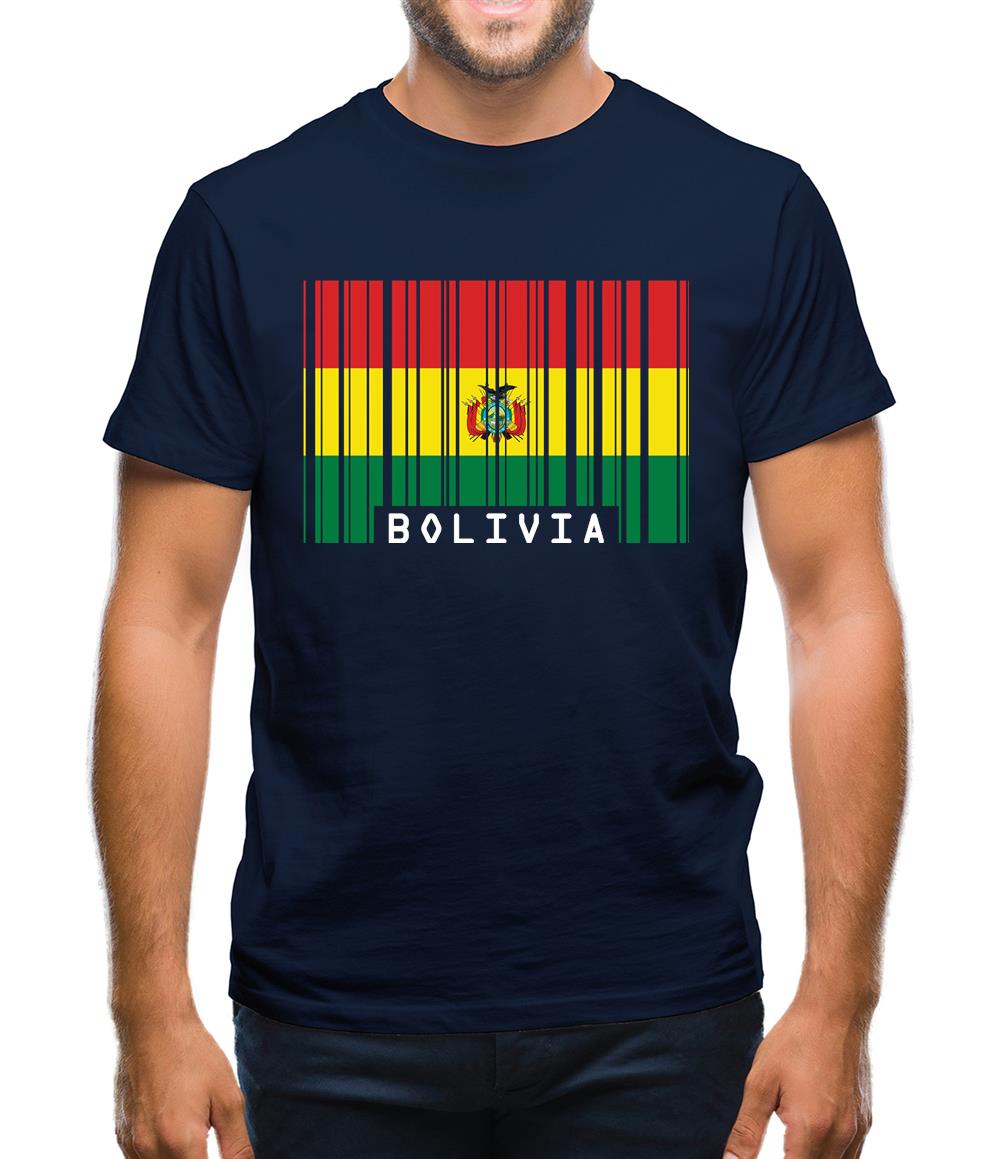 Bolivia Barcode Style Flag Mens T-Shirt Bolivia Barcode Style Flag Mens T-Shirt