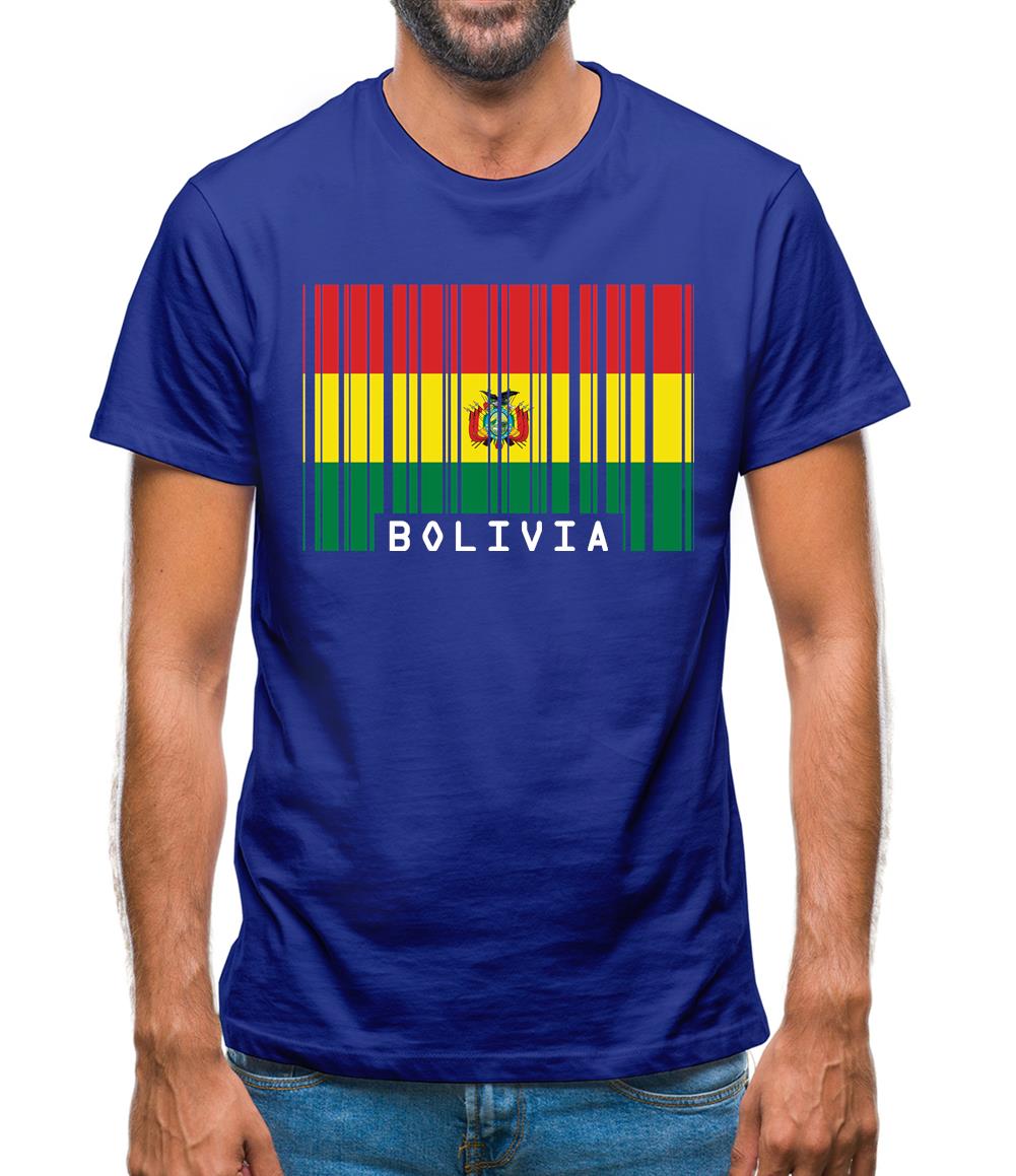 Bolivia Barcode Style Flag Mens T-Shirt Bolivia Barcode Style Flag Mens T-Shirt