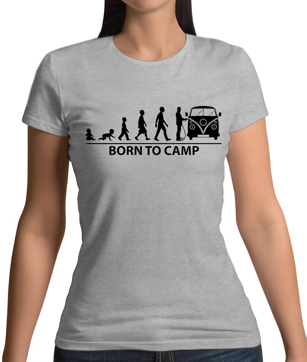Born To Camp (Split Screen) Womens T-Shirt Born To Camp (Split Screen) Womens T-Shirt