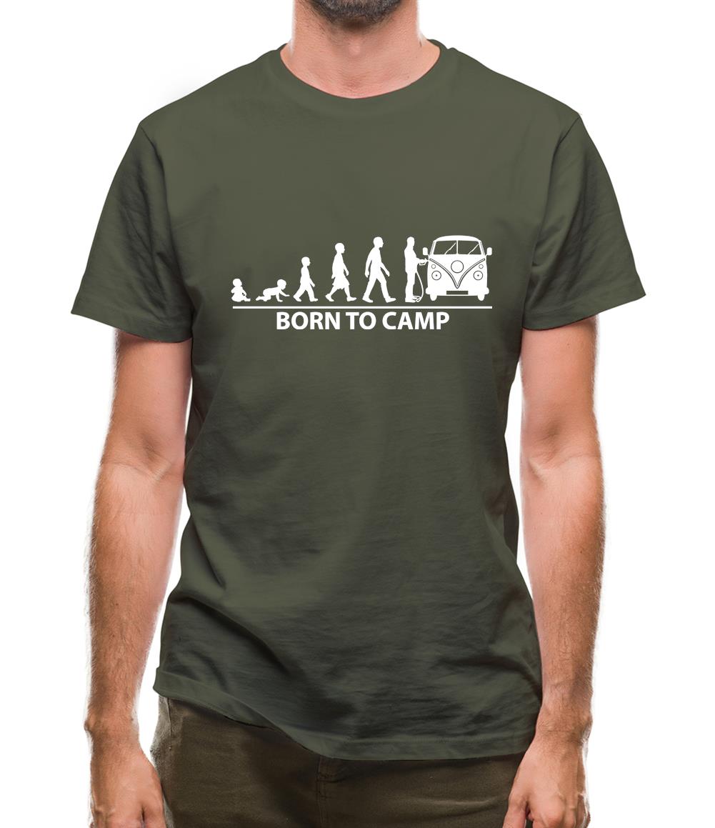 Born To Camp (Split Screen) Mens T-Shirt Born To Camp (Split Screen) Mens T-Shirt