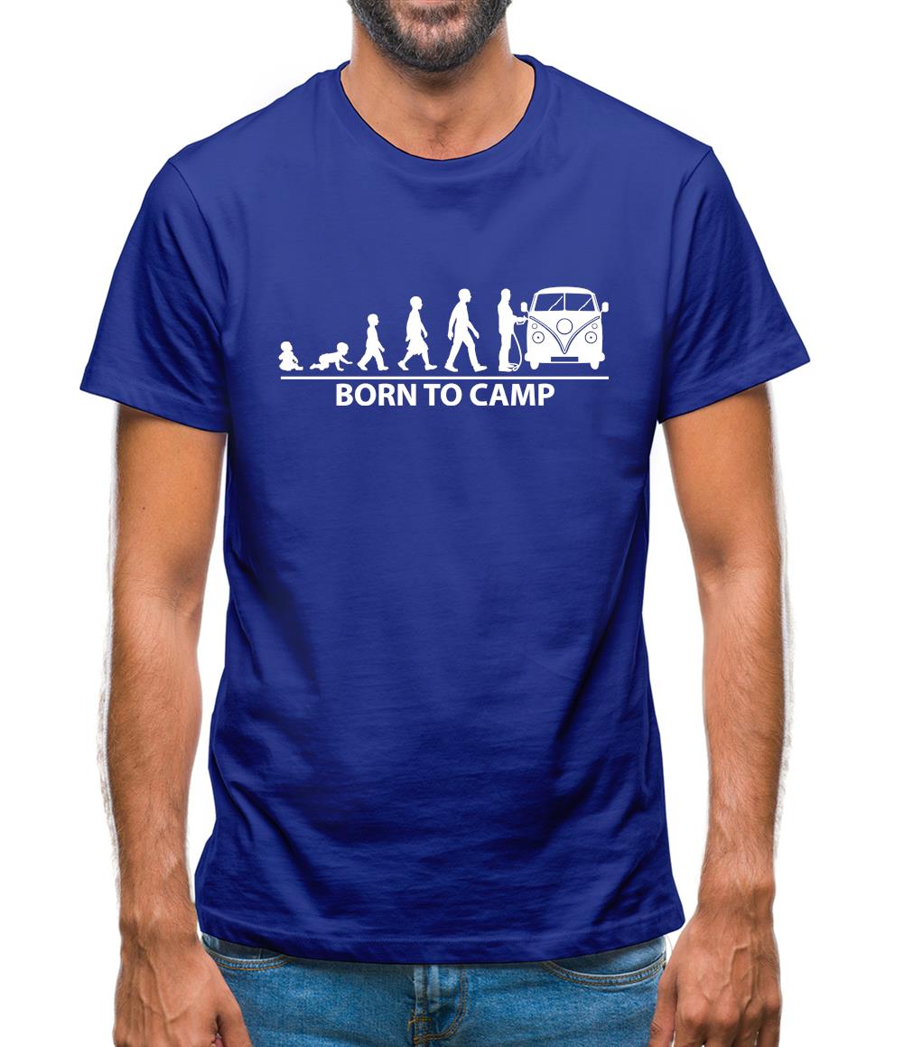 Born To Camp (Split Screen) Mens T-Shirt Born To Camp (Split Screen) Mens T-Shirt