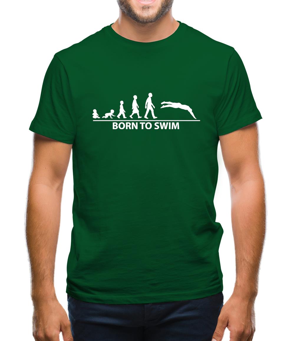 Born To Swim Mens T-Shirt Born To Swim Mens T-Shirt
