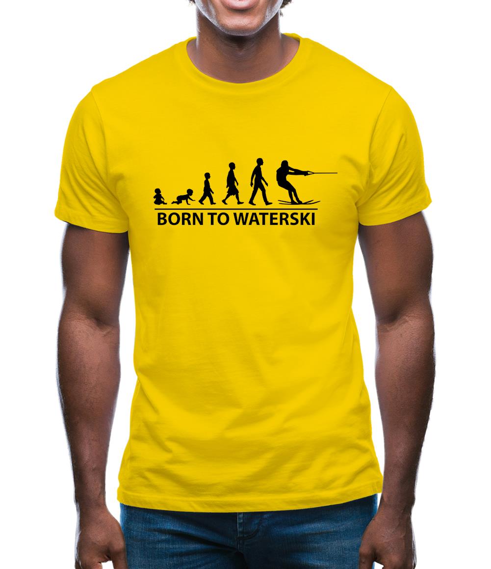 Born To Waterski Mens T-Shirt Born To Waterski Mens T-Shirt