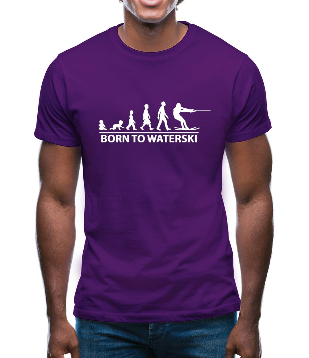 Born To Waterski Mens T-Shirt Born To Waterski Mens T-Shirt