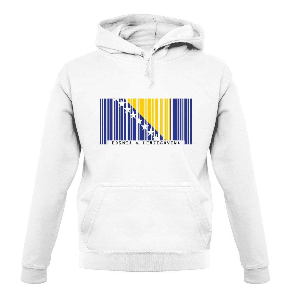 Bosnia And Herzegovina Barcode Style Flag unisex hoodie Bosnia And Herzegovina Barcode Style Flag unisex hoodie
