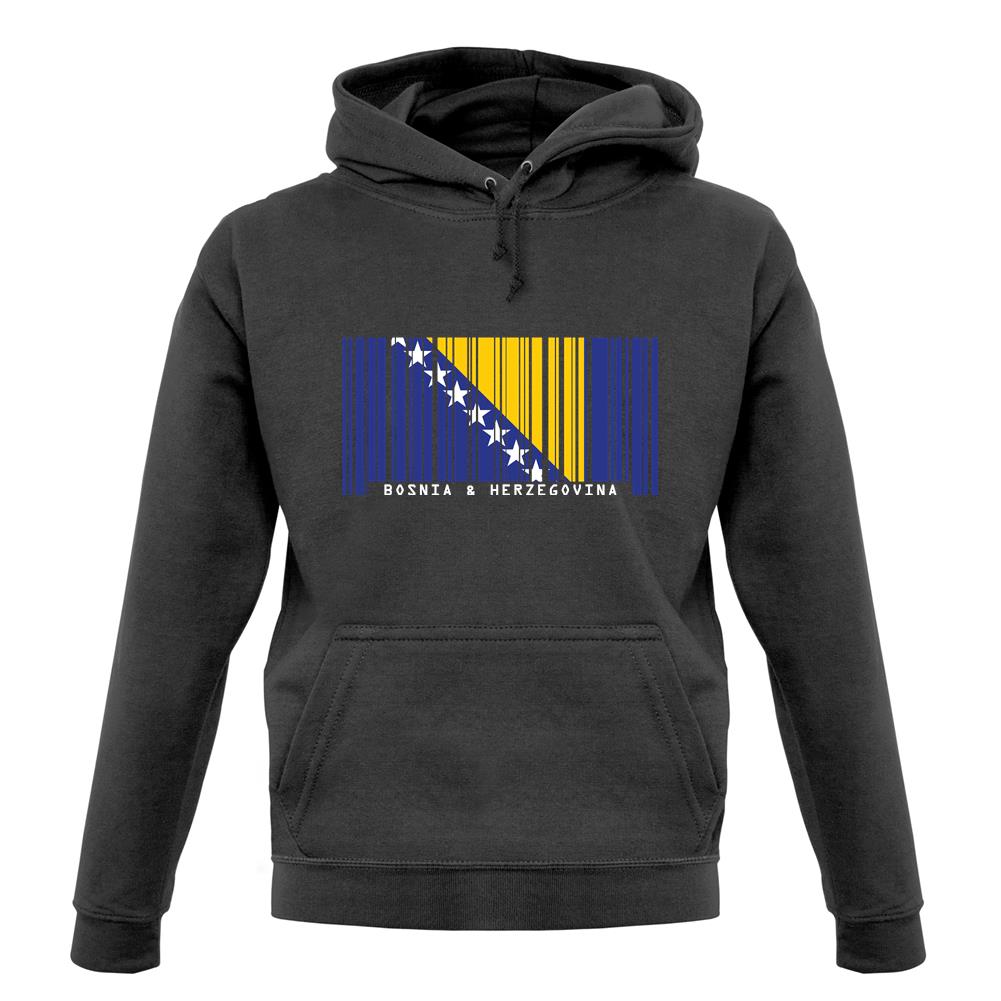 Bosnia And Herzegovina Barcode Style Flag unisex hoodie Bosnia And Herzegovina Barcode Style Flag unisex hoodie