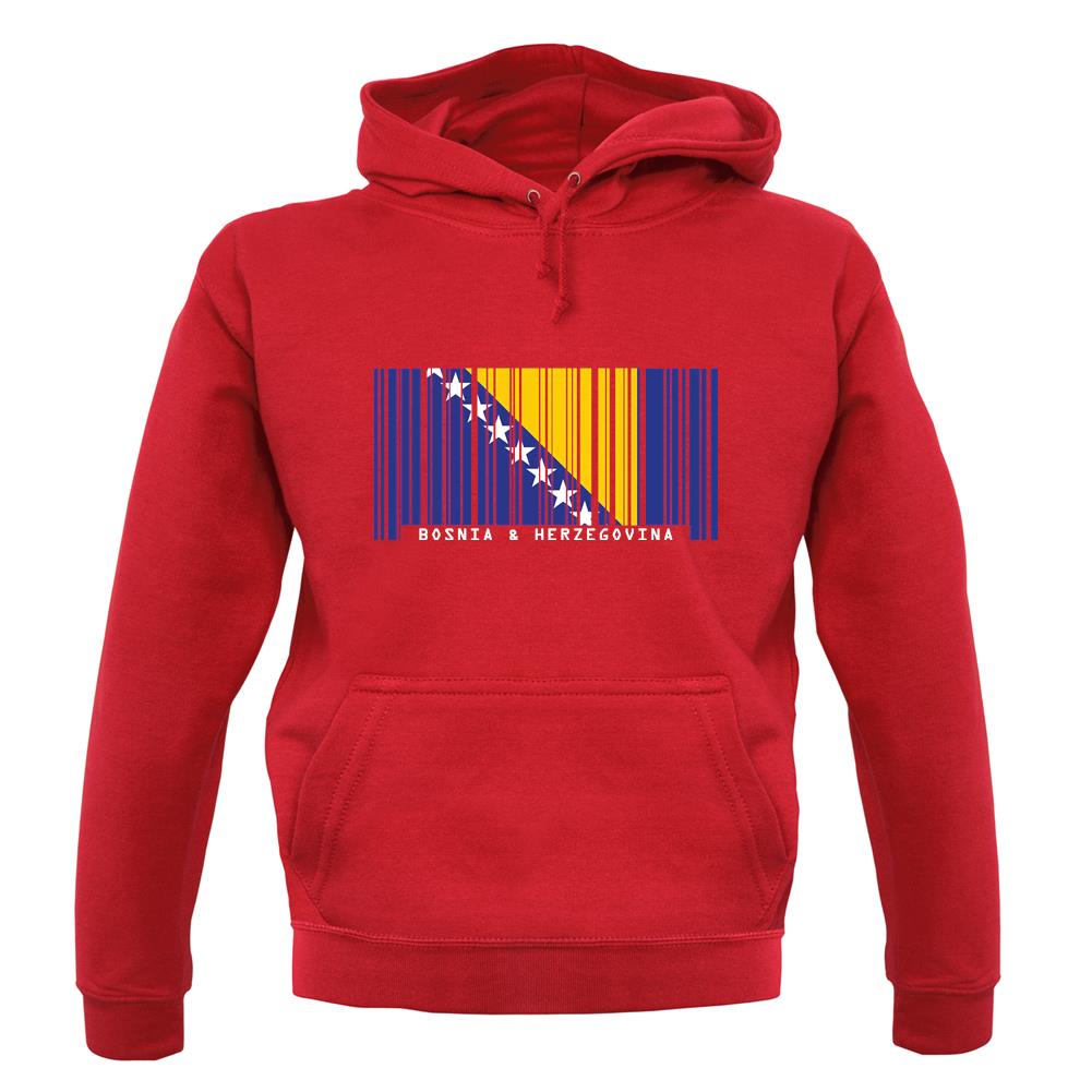 Bosnia And Herzegovina Barcode Style Flag unisex hoodie Bosnia And Herzegovina Barcode Style Flag unisex hoodie