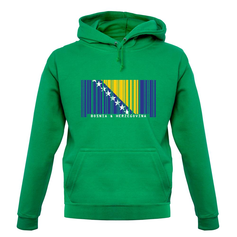 Bosnia And Herzegovina Barcode Style Flag unisex hoodie Bosnia And Herzegovina Barcode Style Flag unisex hoodie