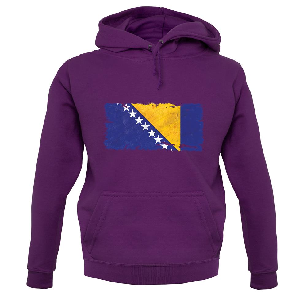 Bosnia And Herzegovina Grunge Style Flag unisex hoodie Bosnia And Herzegovina Grunge Style Flag unisex hoodie