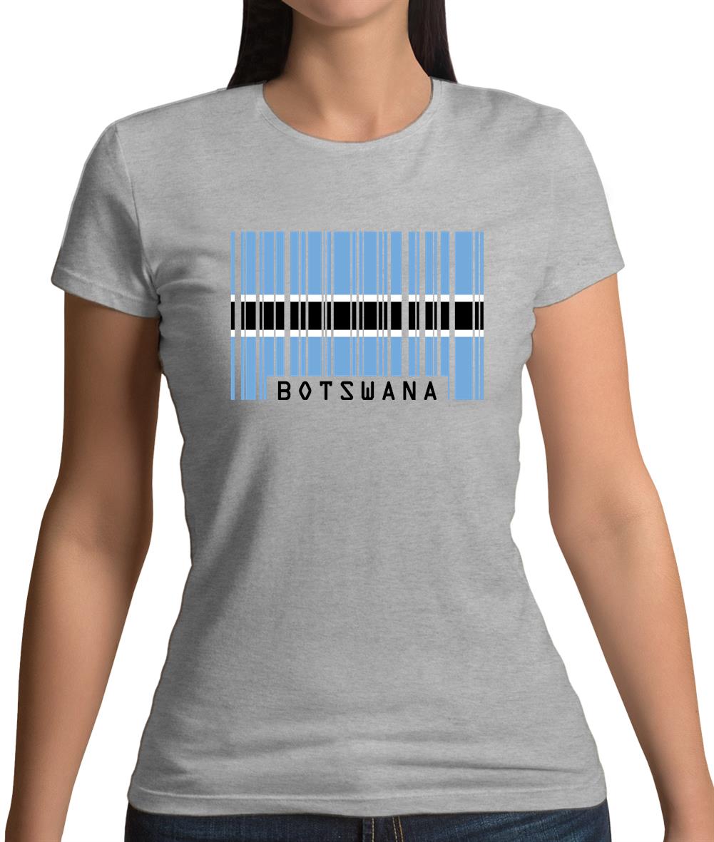 Botswana Barcode Style Flag Womens T-Shirt Botswana Barcode Style Flag Womens T-Shirt