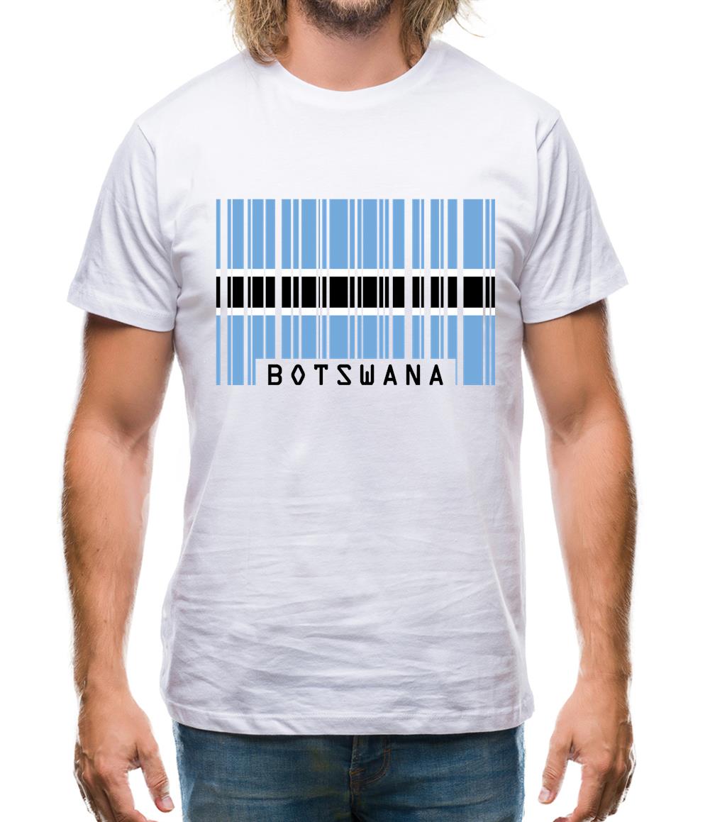Botswana Barcode Style Flag Mens T-Shirt Botswana Barcode Style Flag Mens T-Shirt