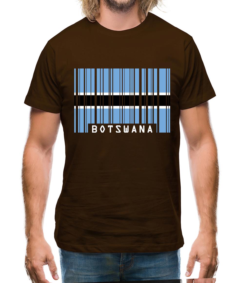 Botswana Barcode Style Flag Mens T-Shirt Botswana Barcode Style Flag Mens T-Shirt