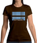 Botswana Barcode Style Flag Womens T-Shirt Botswana Barcode Style Flag Womens T-Shirt