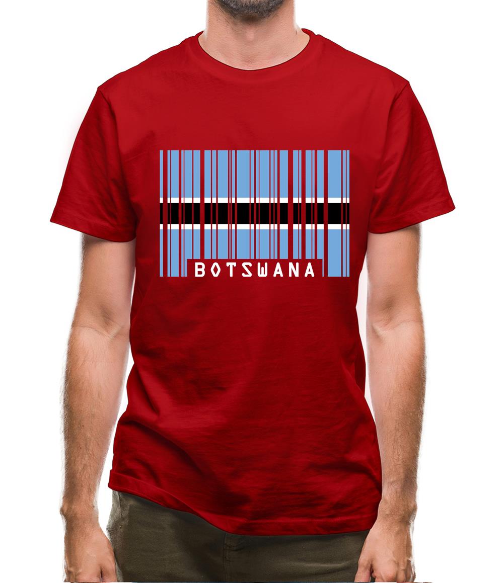 Botswana Barcode Style Flag Mens T-Shirt Botswana Barcode Style Flag Mens T-Shirt