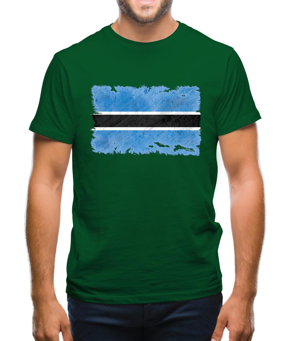 Botswana Grunge Style Flag Mens T-Shirt Botswana Grunge Style Flag Mens T-Shirt