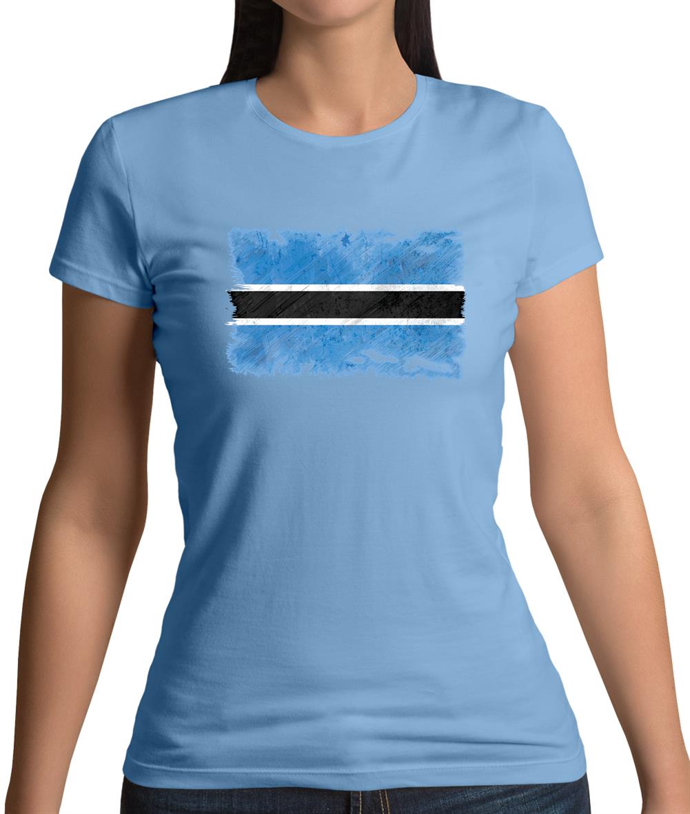 Botswana Grunge Style Flag Womens T-Shirt Botswana Grunge Style Flag Womens T-Shirt