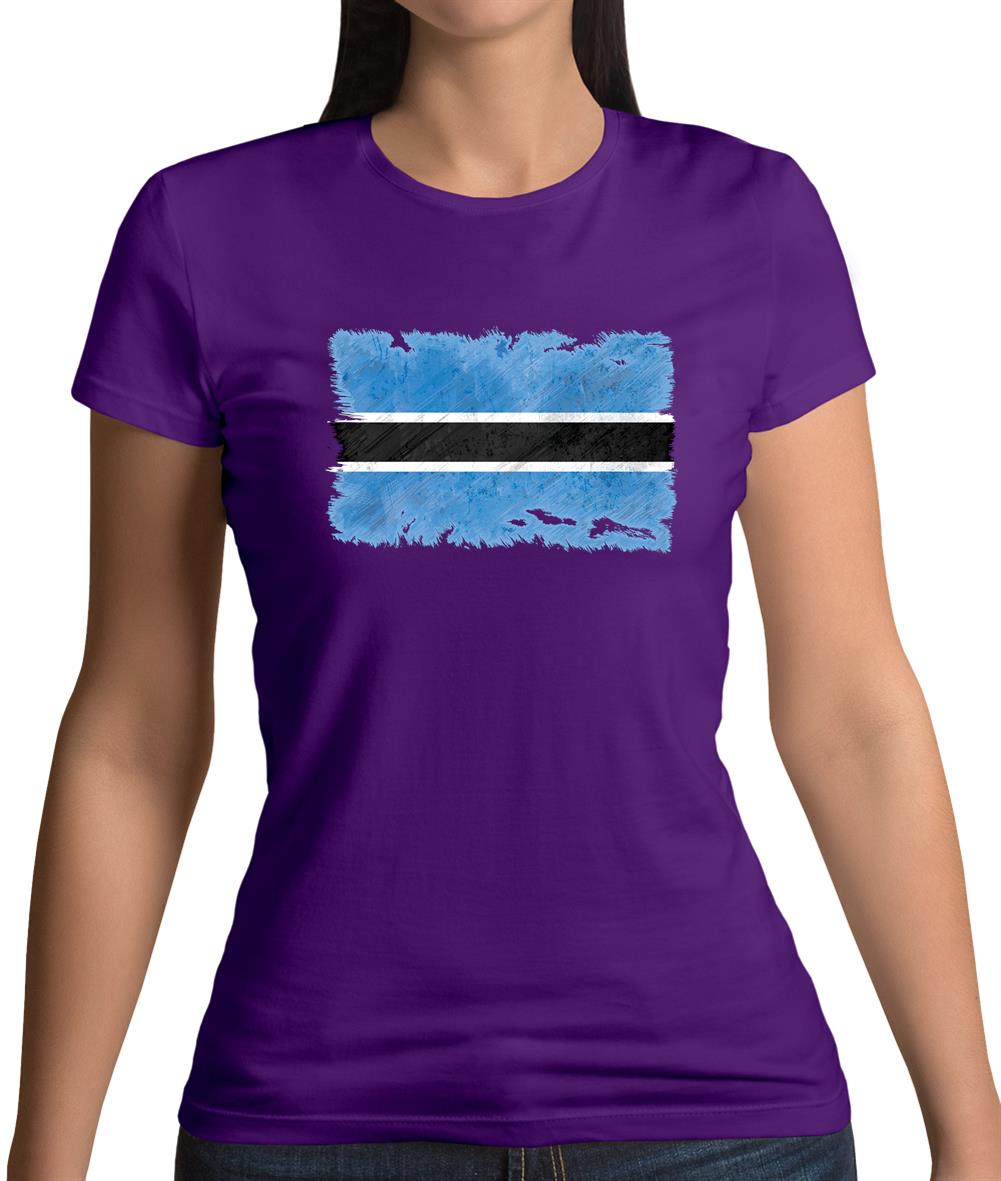 Botswana Grunge Style Flag Womens T-Shirt Botswana Grunge Style Flag Womens T-Shirt