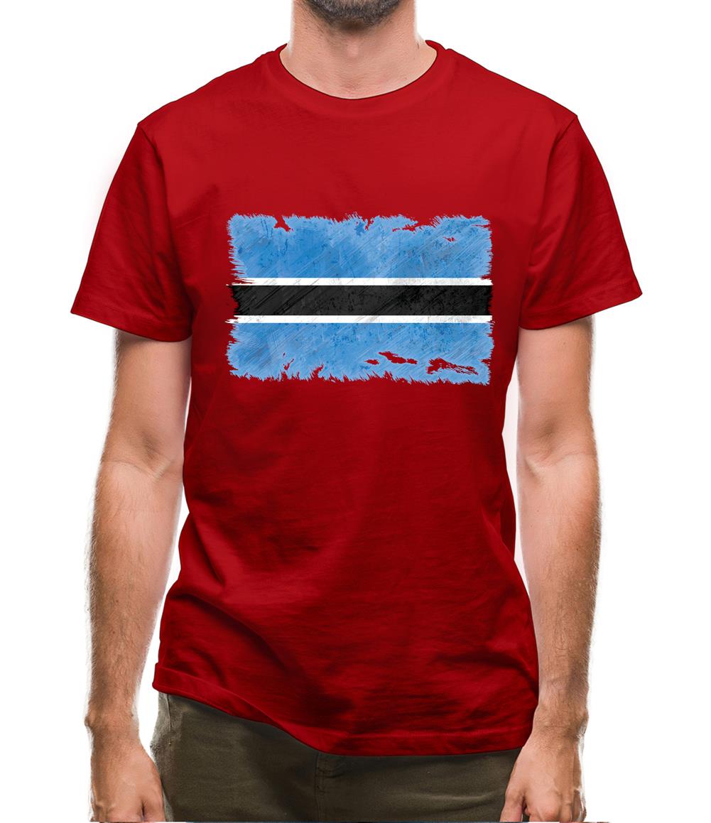 Botswana Grunge Style Flag Mens T-Shirt Botswana Grunge Style Flag Mens T-Shirt