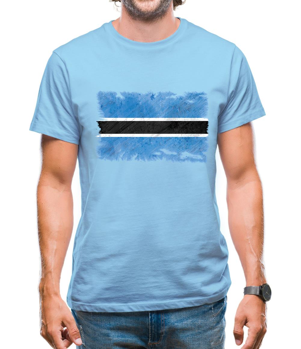 Botswana Grunge Style Flag Mens T-Shirt Botswana Grunge Style Flag Mens T-Shirt