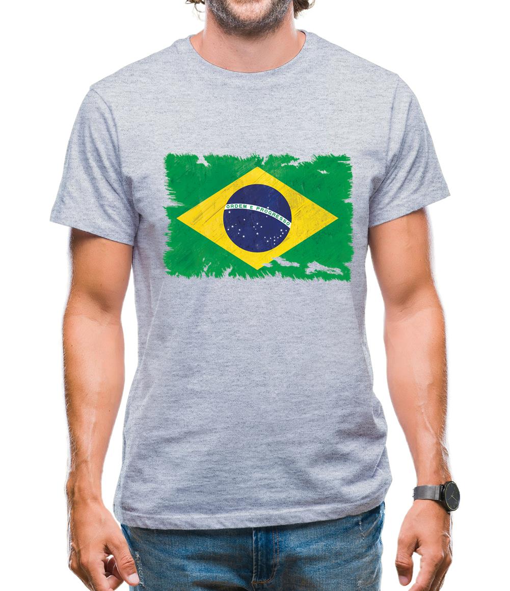 Brazil Grunge Style Flag Mens T-Shirt Brazil Grunge Style Flag Mens T-Shirt