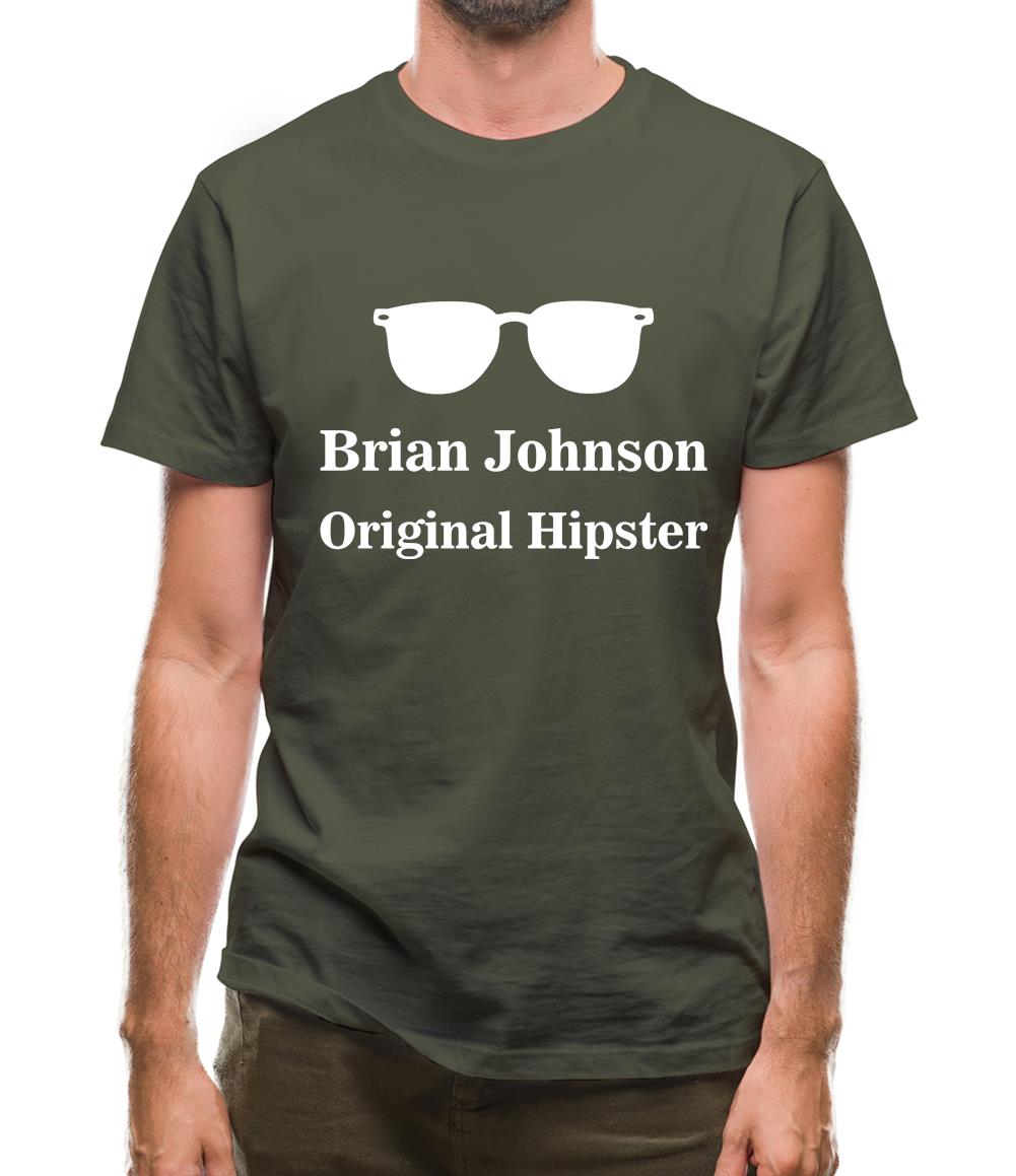Brian Johnson Original Hipster Mens T-Shirt Brian Johnson Original Hipster Mens T-Shirt