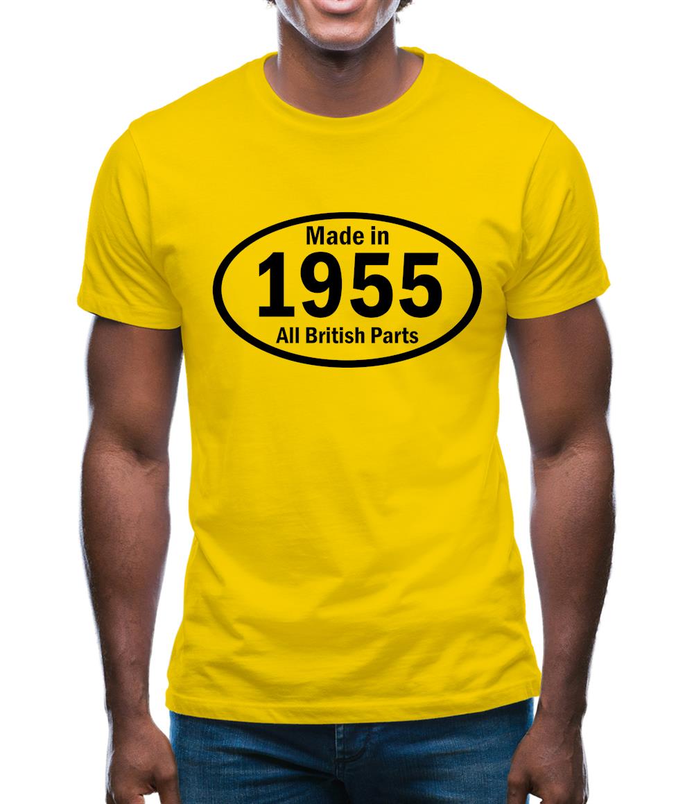 Made In 1955 All British Parts Mens T-Shirt Made In 1955 All British Parts Mens T-Shirt