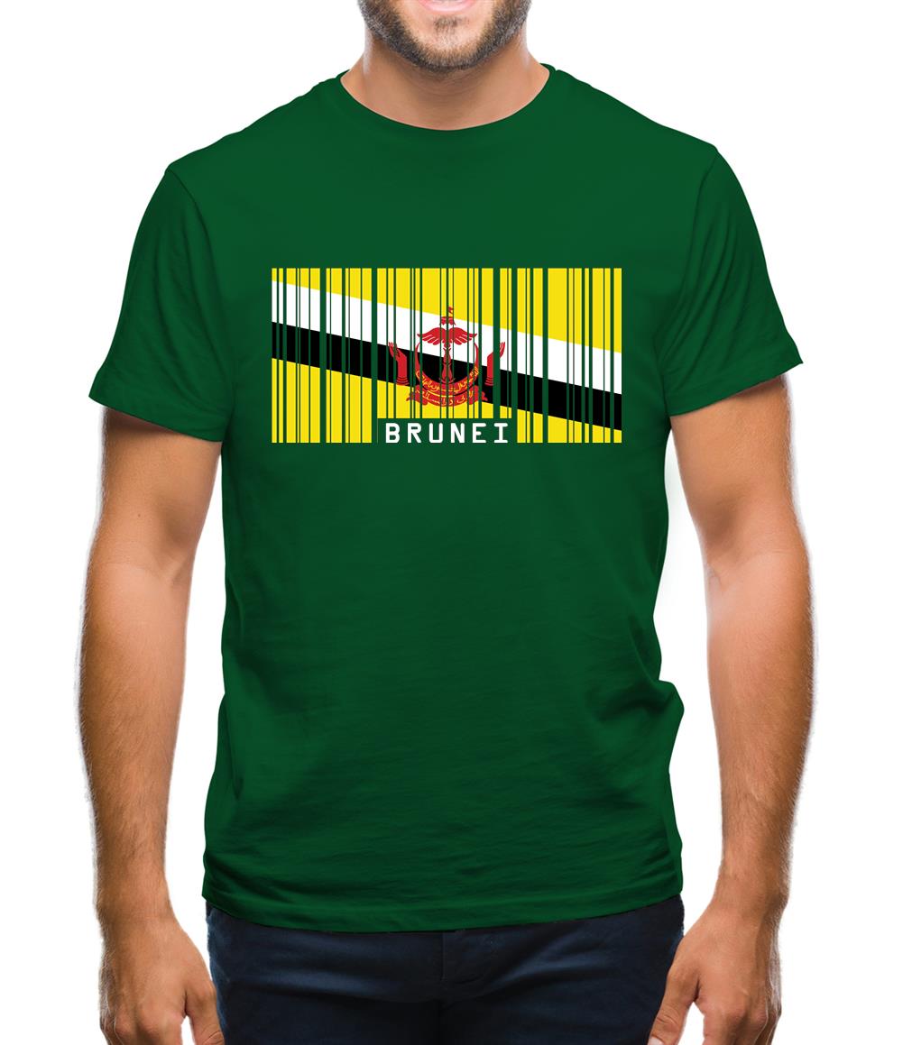 Brunei Barcode Style Flag Mens T-Shirt Brunei Barcode Style Flag Mens T-Shirt