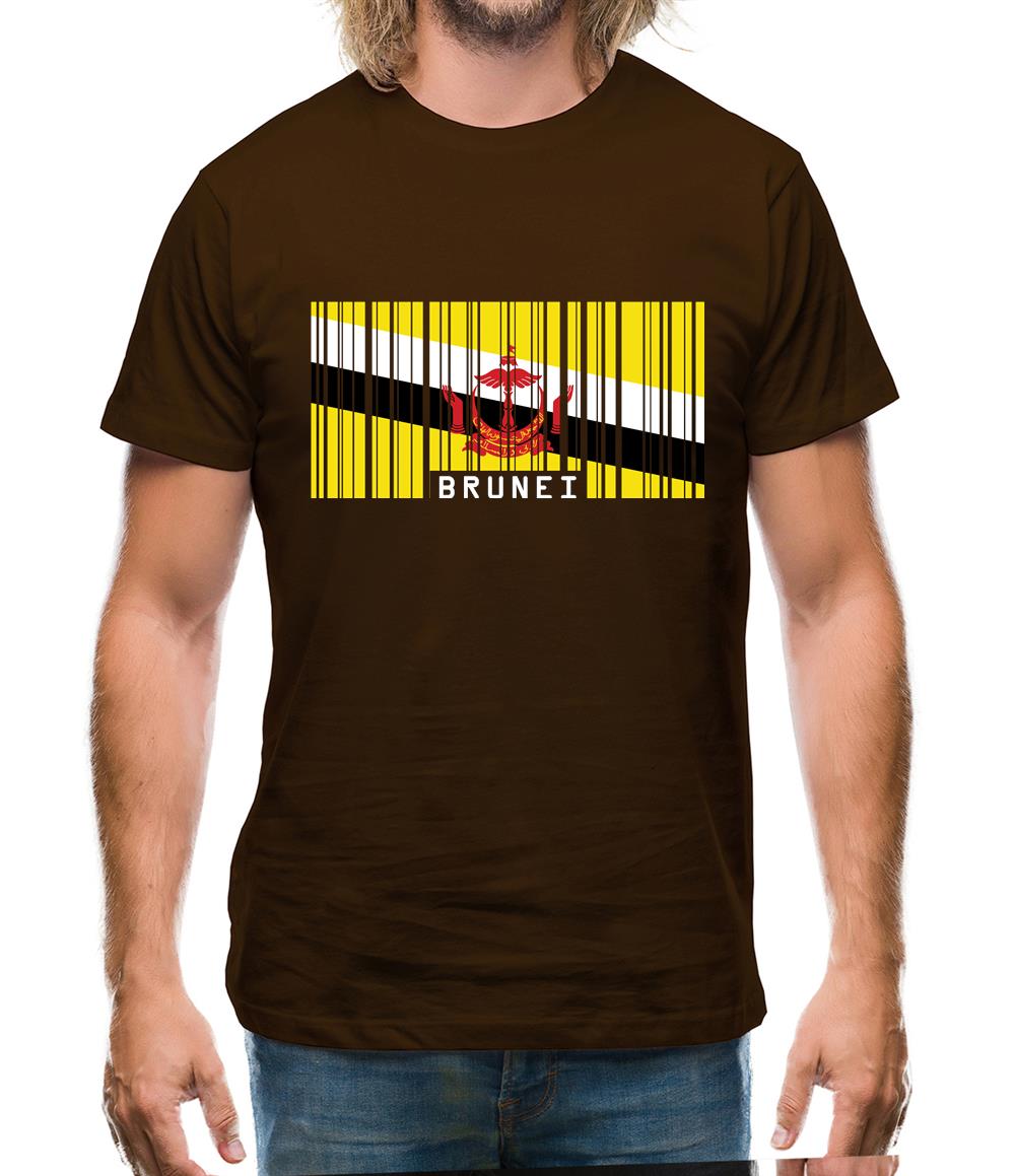 Brunei Barcode Style Flag Mens T-Shirt Brunei Barcode Style Flag Mens T-Shirt