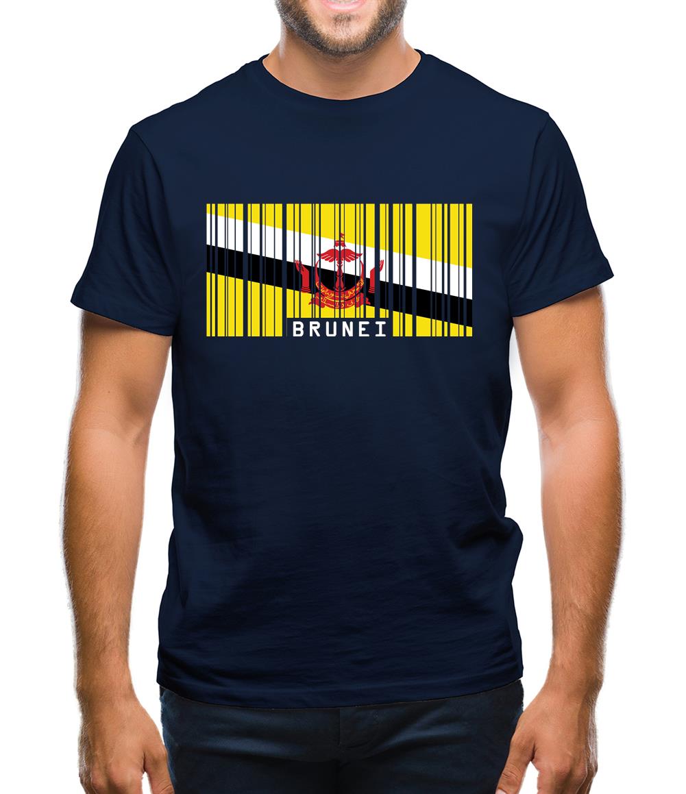 Brunei Barcode Style Flag Mens T-Shirt Brunei Barcode Style Flag Mens T-Shirt