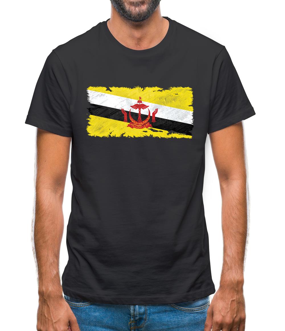 Brunei Grunge Style Flag Mens T-Shirt Brunei Grunge Style Flag Mens T-Shirt