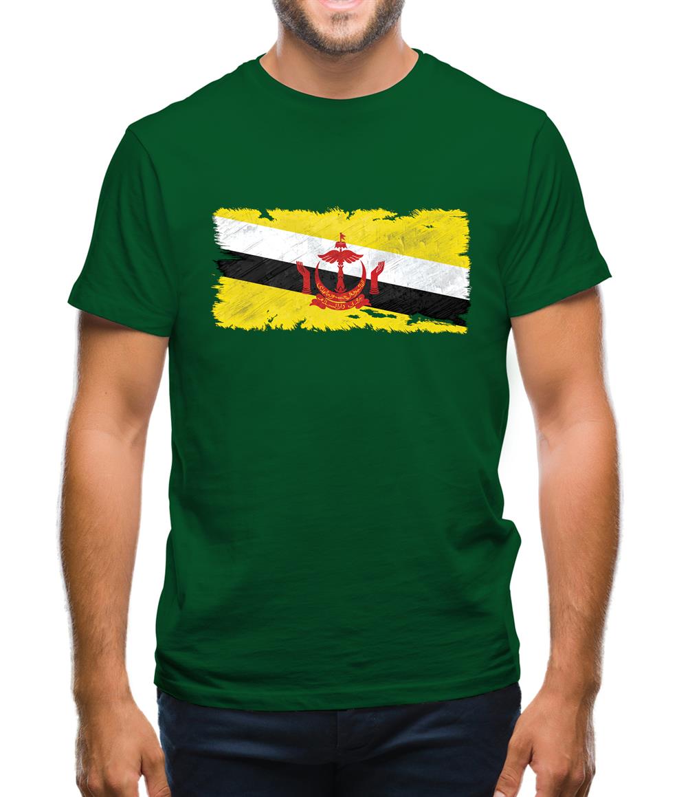 Brunei Grunge Style Flag Mens T-Shirt Brunei Grunge Style Flag Mens T-Shirt