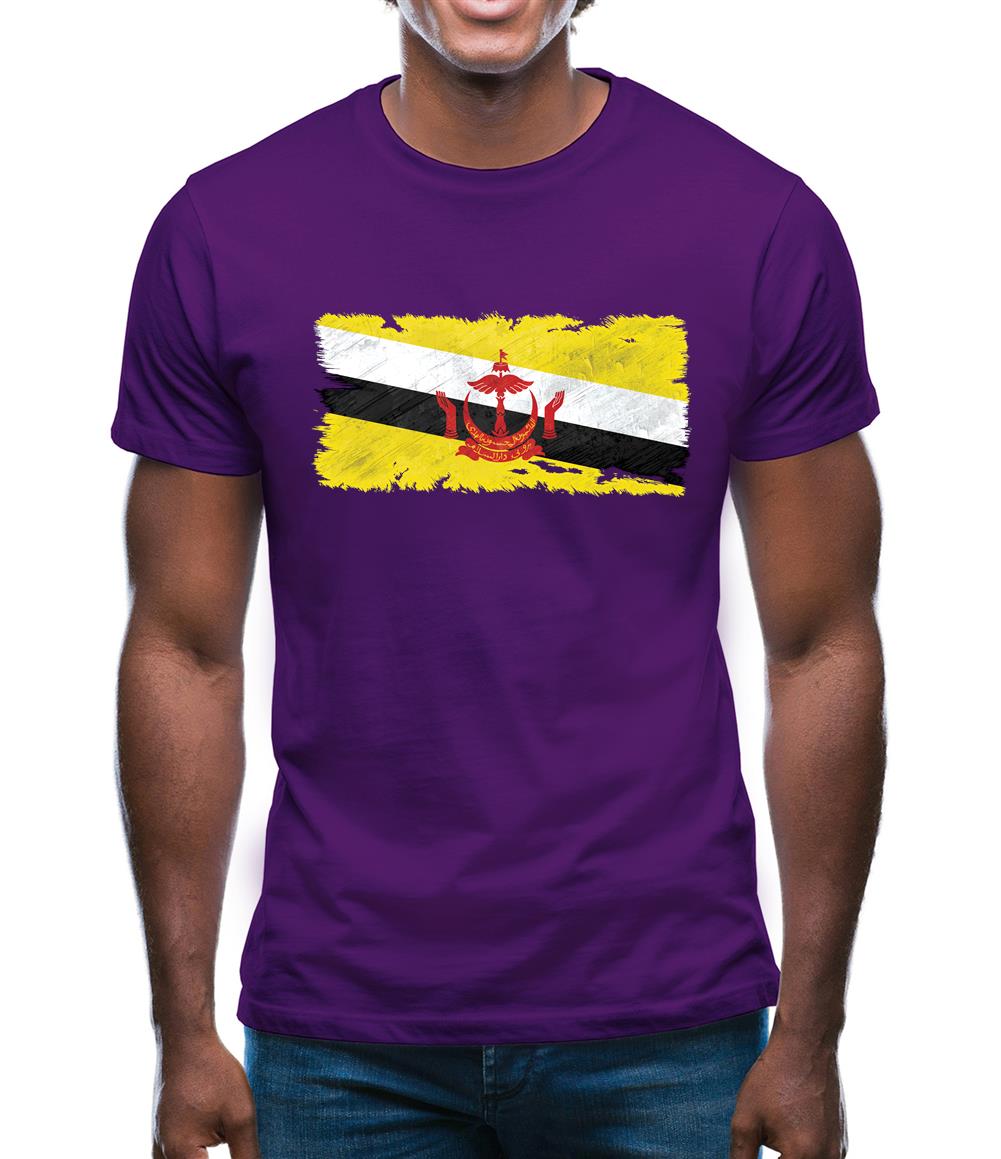 Brunei Grunge Style Flag Mens T-Shirt Brunei Grunge Style Flag Mens T-Shirt