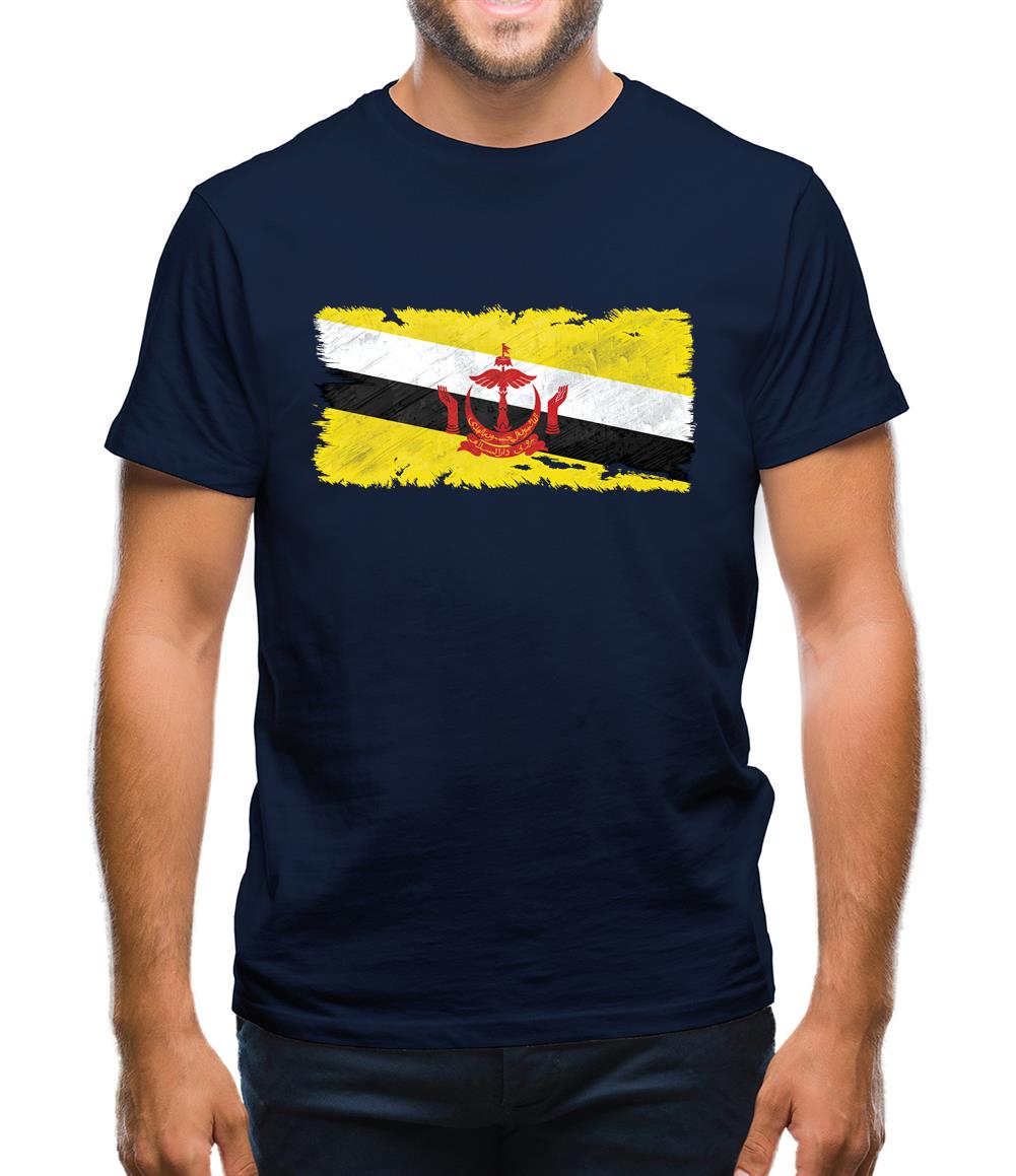 Brunei Grunge Style Flag Mens T-Shirt Brunei Grunge Style Flag Mens T-Shirt