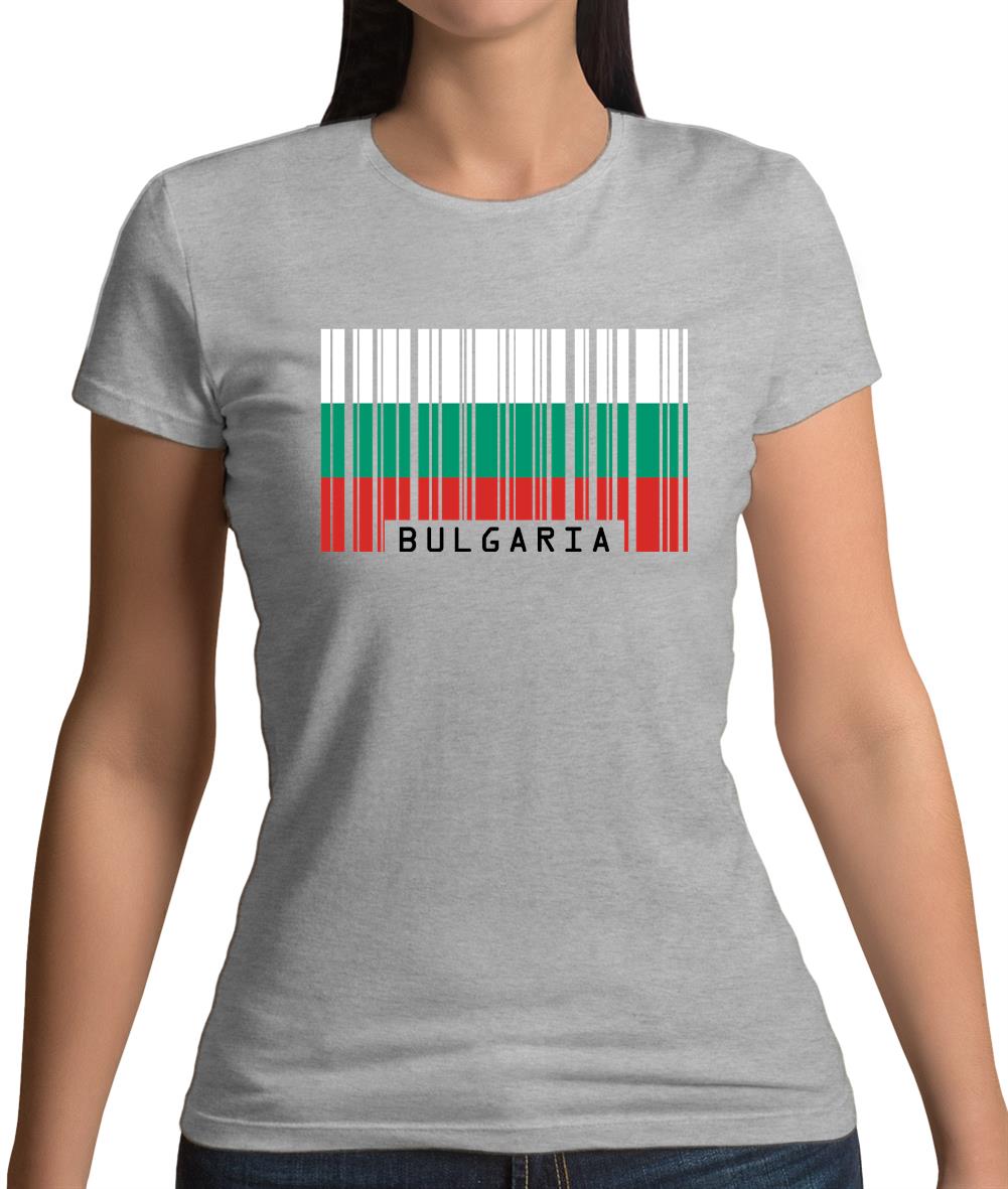 Bulgaria Barcode Style Flag Womens T-Shirt Bulgaria Barcode Style Flag Womens T-Shirt