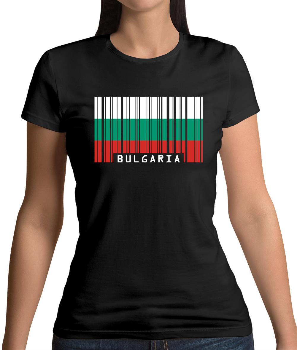 Bulgaria Barcode Style Flag Womens T-Shirt Bulgaria Barcode Style Flag Womens T-Shirt