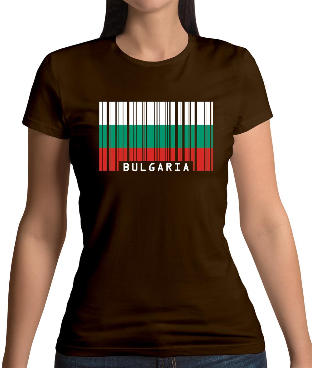 Bulgaria Barcode Style Flag Womens T-Shirt Bulgaria Barcode Style Flag Womens T-Shirt