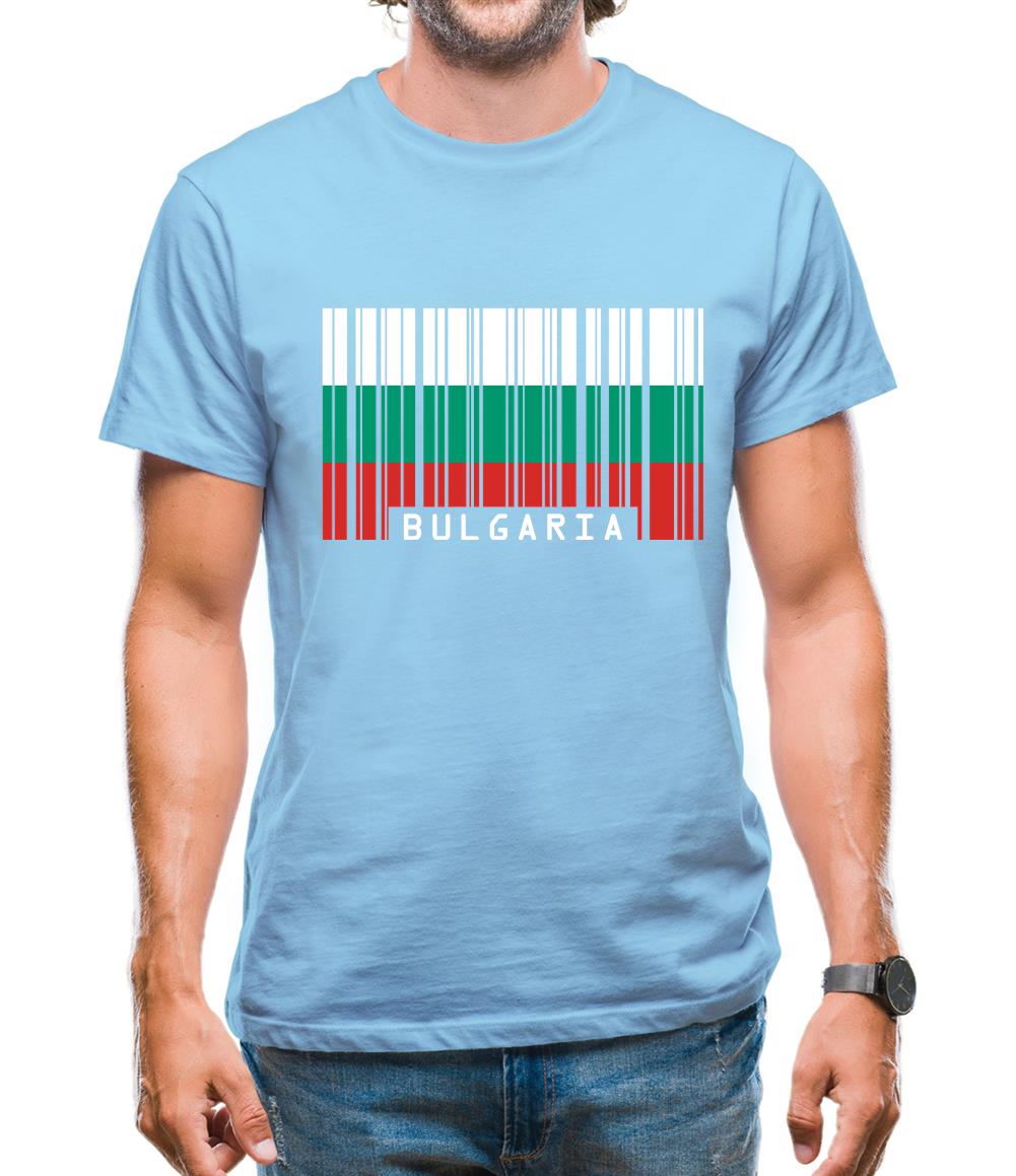 Bulgaria Barcode Style Flag Mens T-Shirt Bulgaria Barcode Style Flag Mens T-Shirt