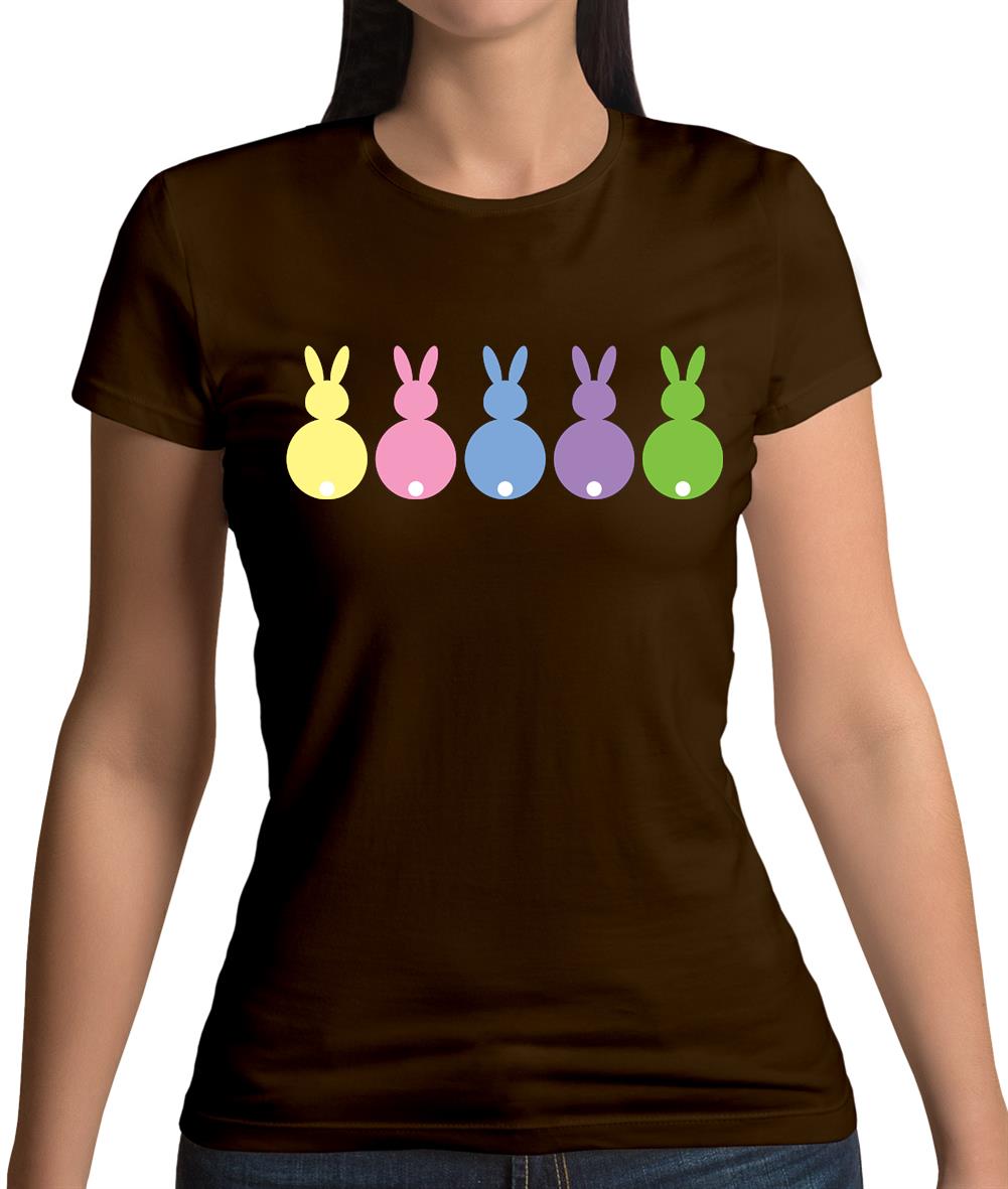 Multi Colour Easter Bunny's Womens T-Shirt Multi Colour Easter Bunny's Womens T-Shirt